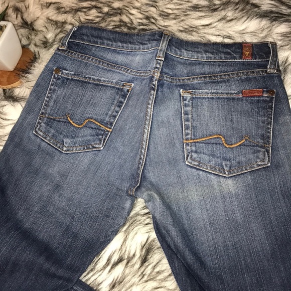 Seven 7 for all Mankind Vintage Wash Flare Jean Low Rise - Picture 2 of 6